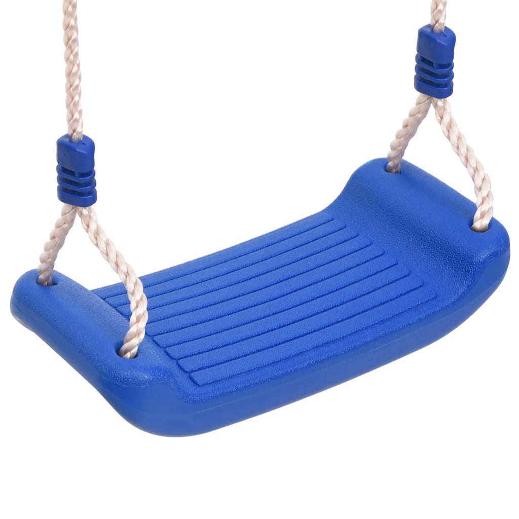 Swing with rope ladder, blue, 37 x 15 cm, PE