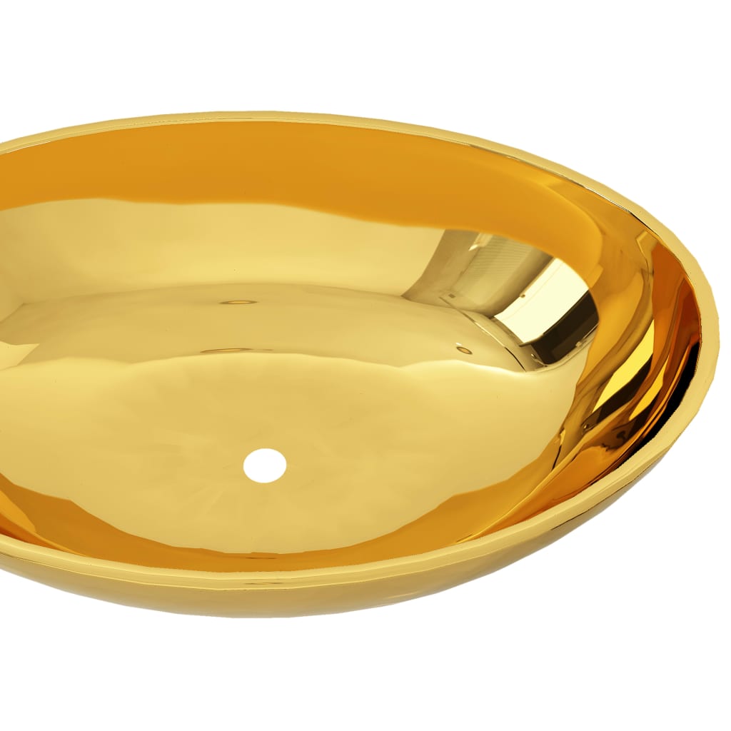 sink 40 x 33 x 13.5 cm, ceramic, gold