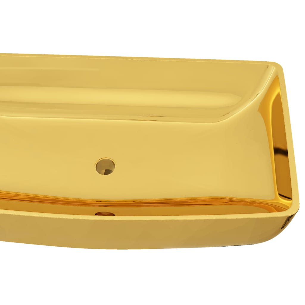 sink 71 x 38 x 13.5 cm, ceramic, gold