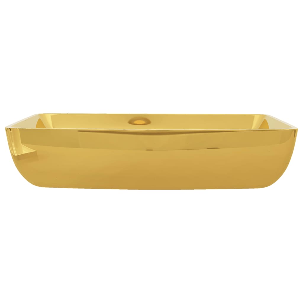 sink 71 x 38 x 13.5 cm, ceramic, gold