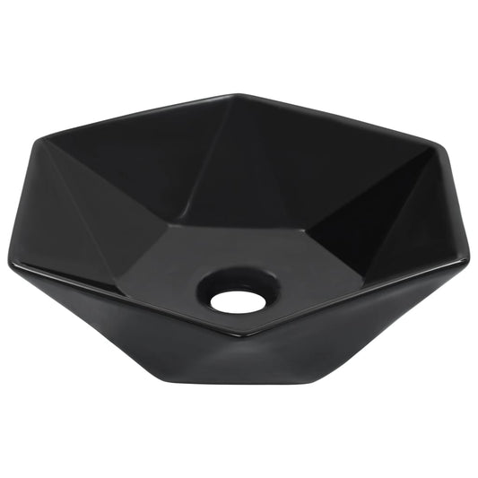 sink, 41 x 36.5 x 12 cm, ceramic, black