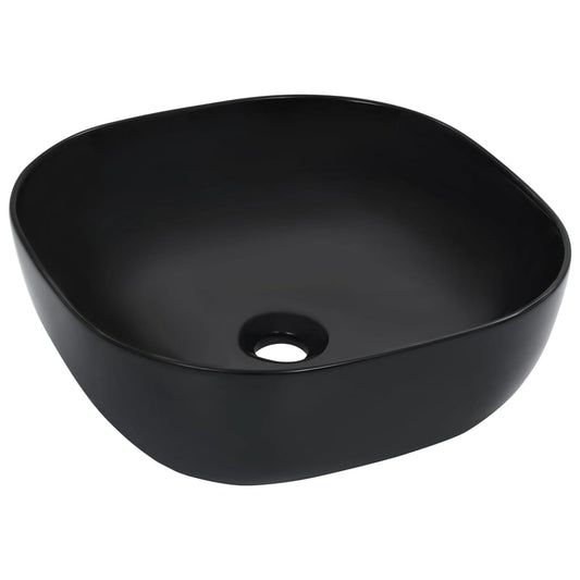 sink, 42.5 x 42.5 x 14.5, ceramic, black