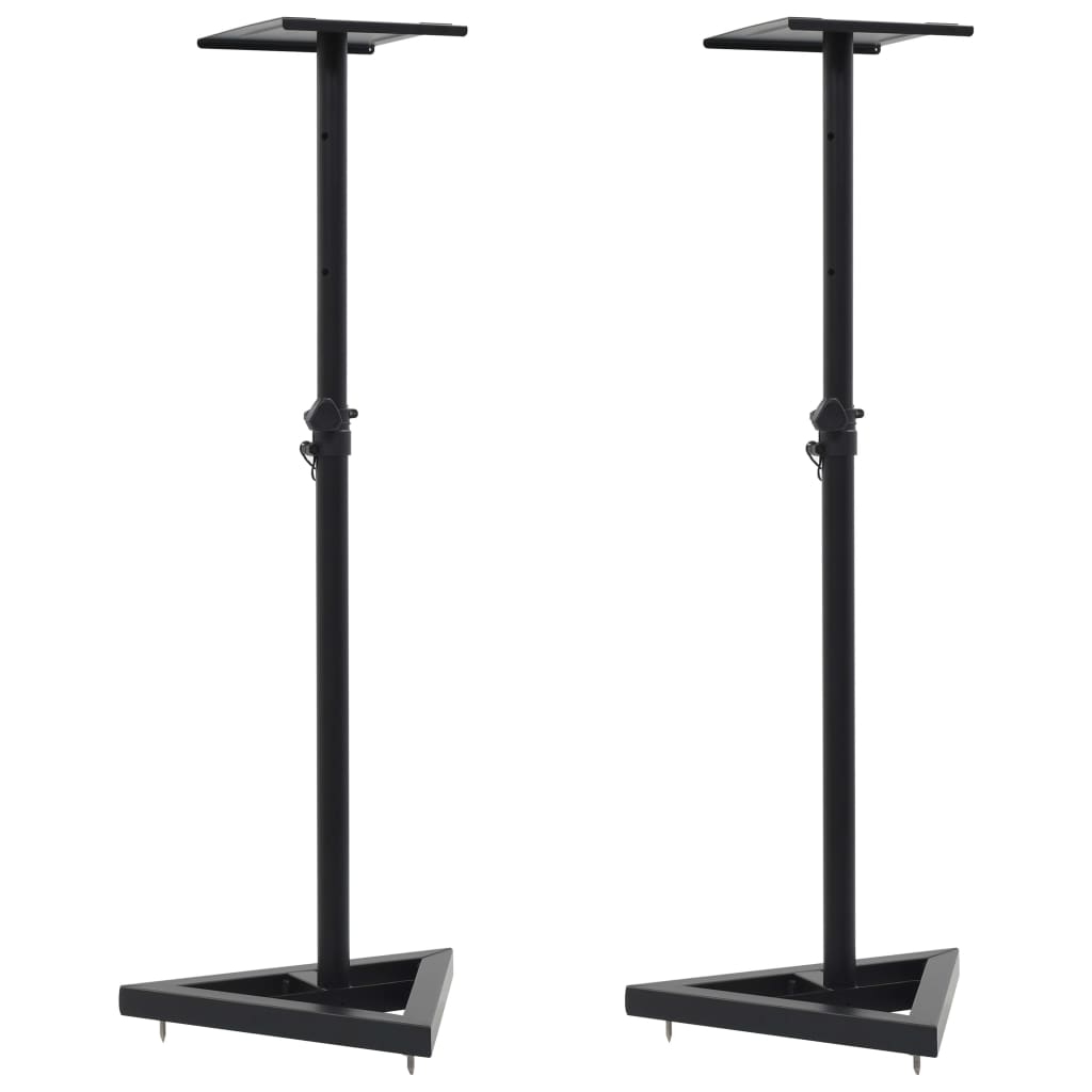 studio monitor speaker stands 2 pcs, black, steel