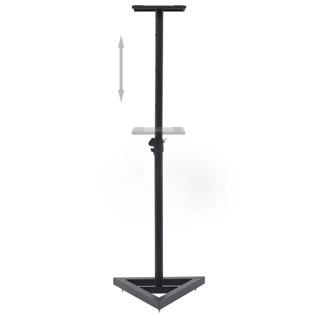 studio monitor speaker stands 2 pcs, black, steel