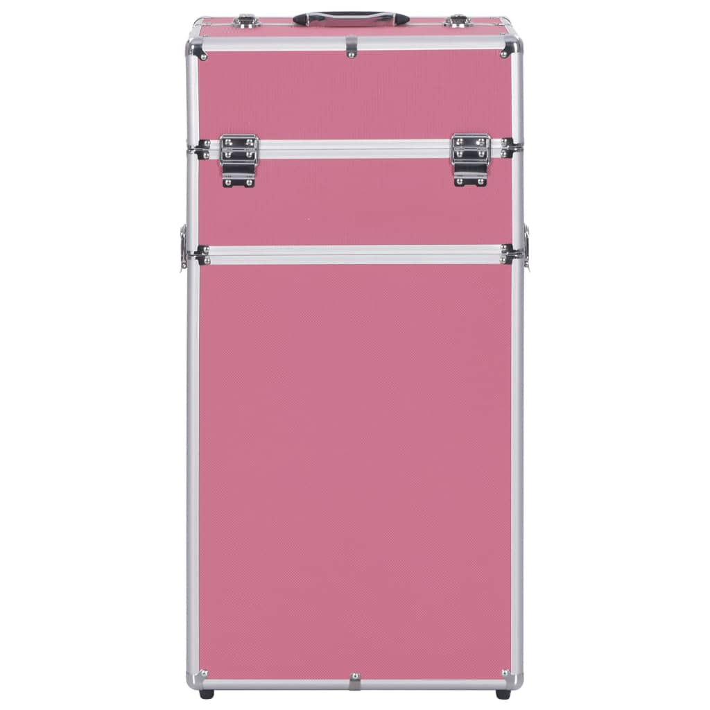 makeup trolley, aluminum, pink