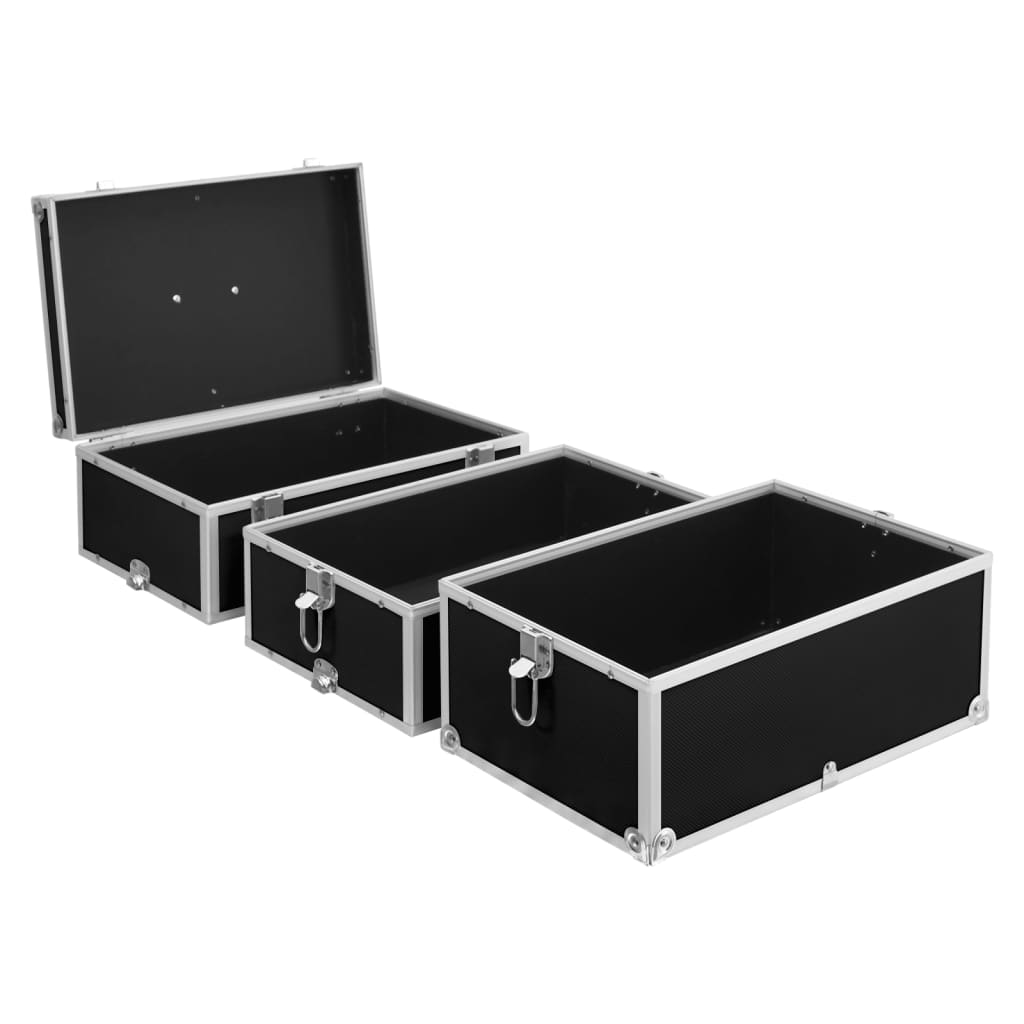 makeup case, 37 x 24 x 40 cm, black, aluminum