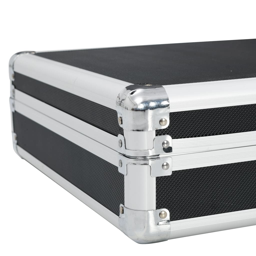 gun case, black, 134 x 35 x 12 cm, aluminum