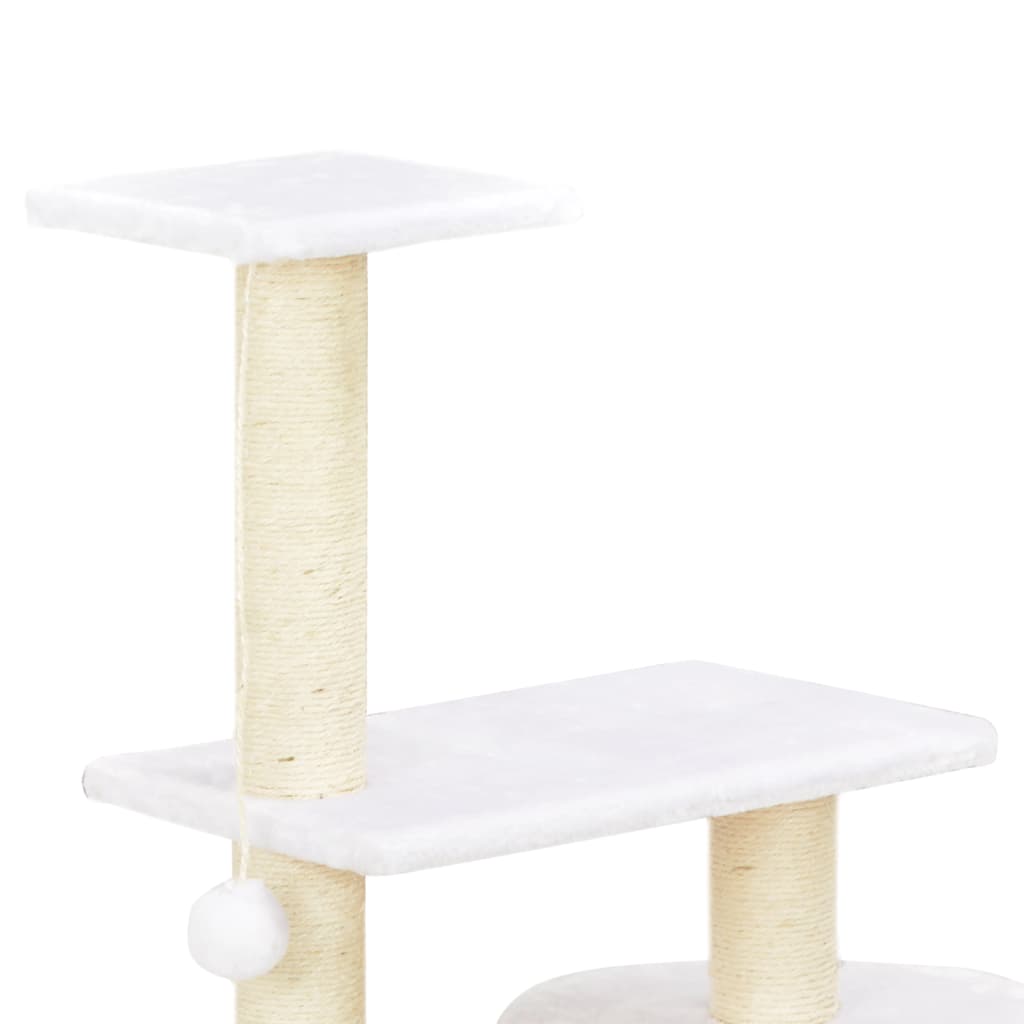 Cat house with sisal rope scratching post, seagrass