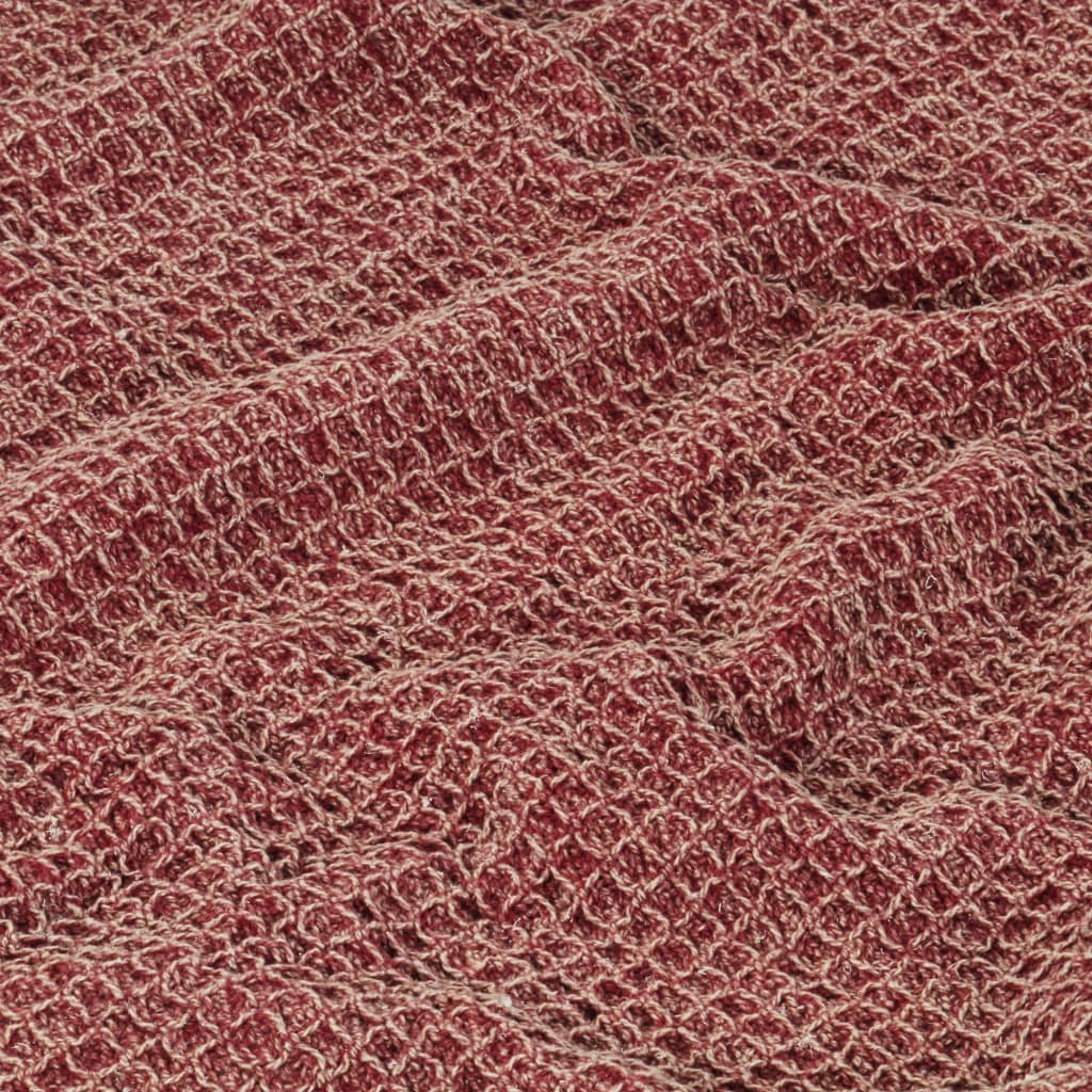 plaid, cotton, 220 x 250 cm, burgundy