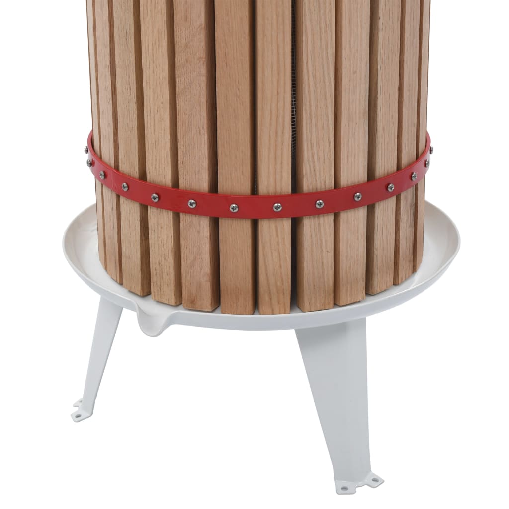 fruit and wine press with fabric bag, 30 l, oak wood