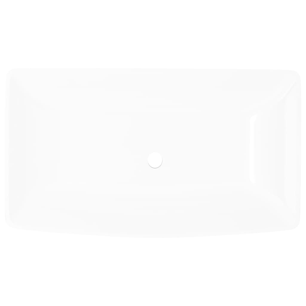 Luxury ceramic washbasin rectangular white 71 x 39 cm