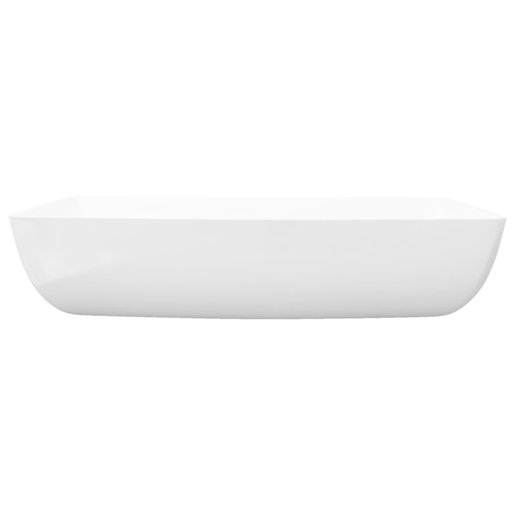 Luxury ceramic washbasin rectangular white 71 x 39 cm