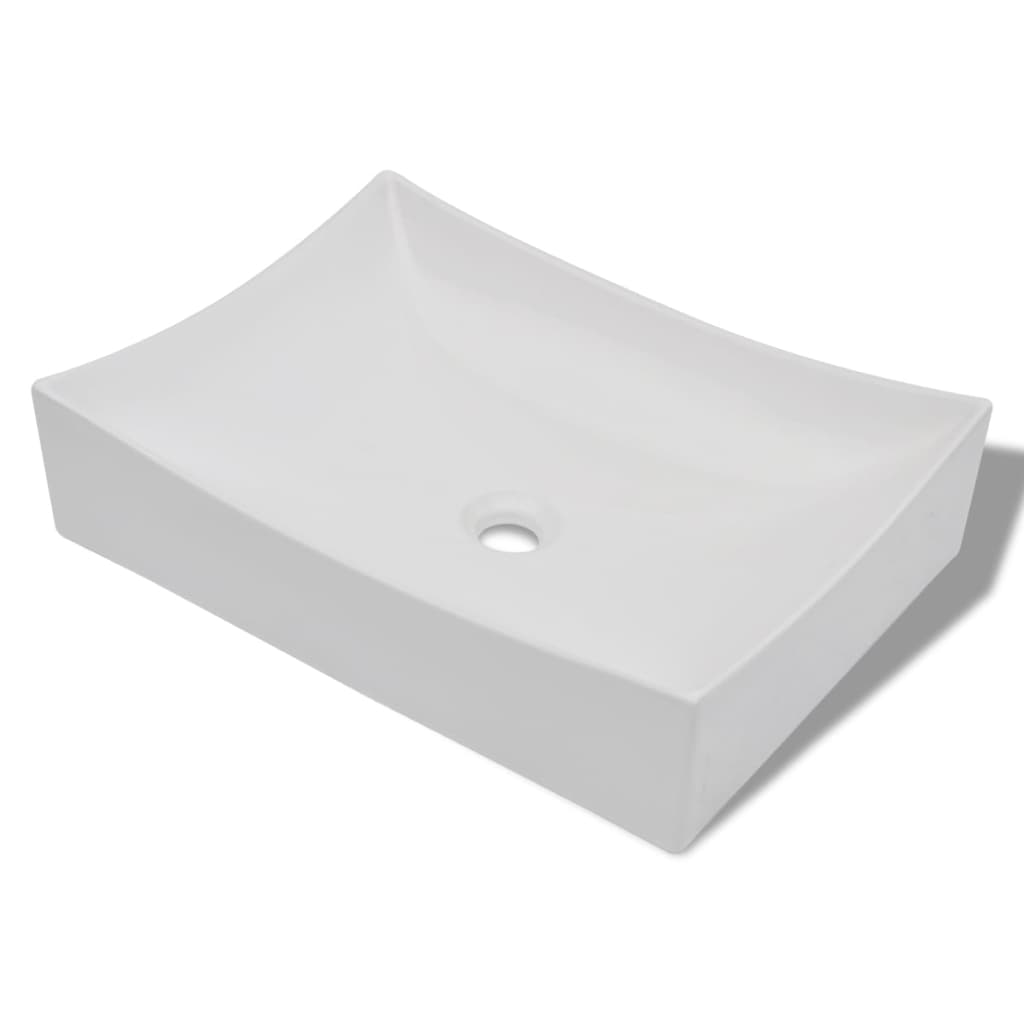 Bathroom Ceramic Porcelain Sink White High Gloss