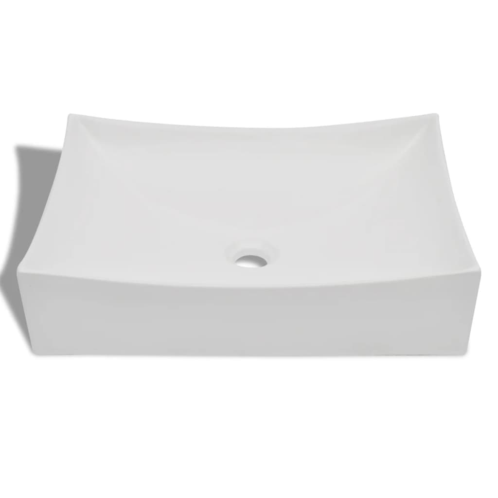 Bathroom Ceramic Porcelain Sink White High Gloss