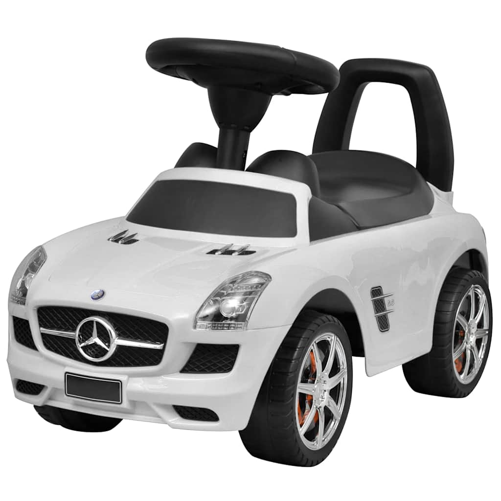 push-along children's toy car white