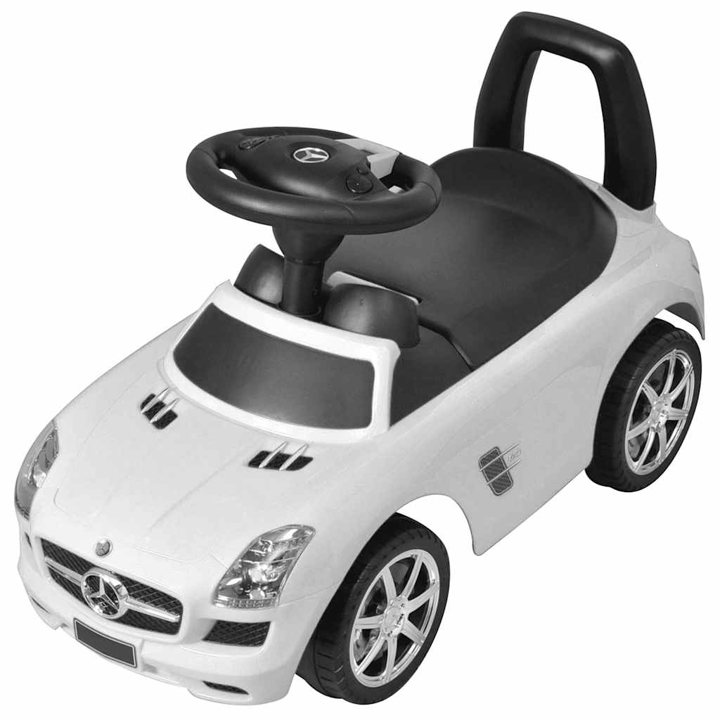 push-along children's toy car white