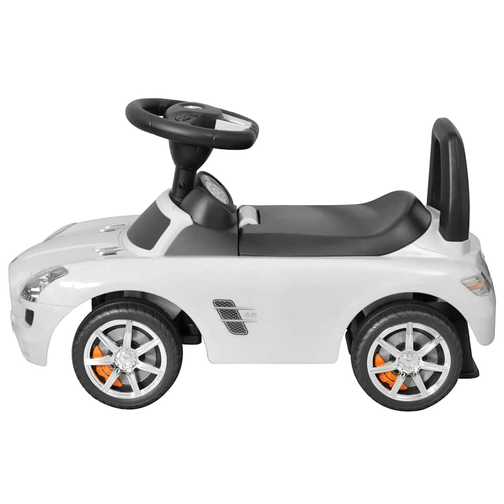 push-along children's toy car white