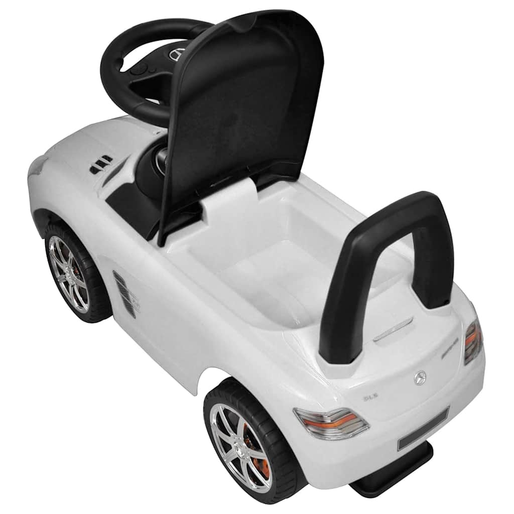 push-along children's toy car white