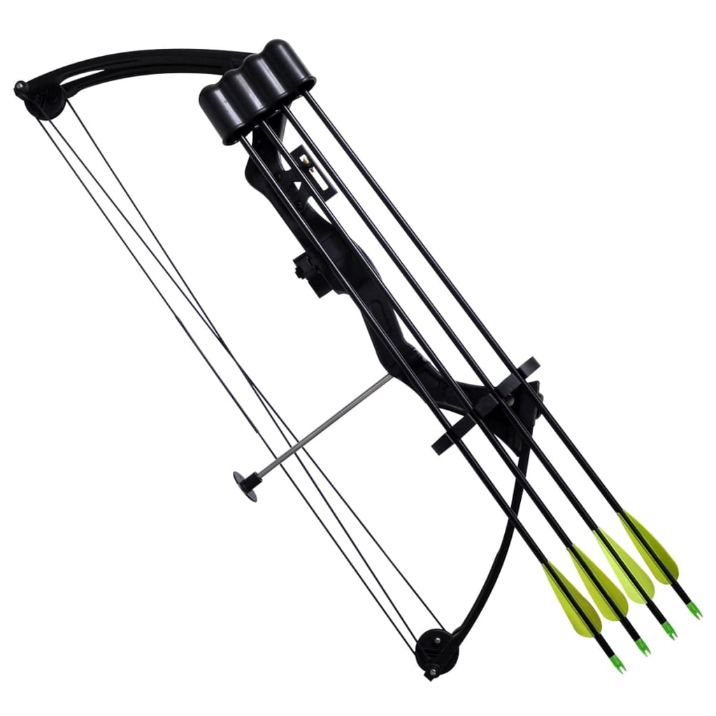 youth folding bow with accessories and aluminum arrows