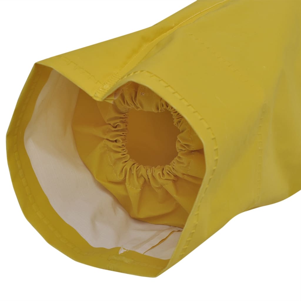 Waterproof durable hooded raincoat yellow M