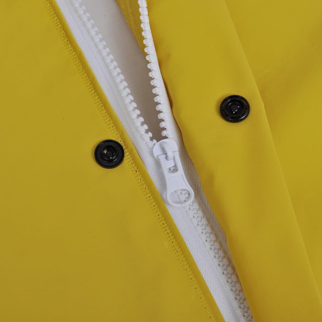 Waterproof durable hooded raincoat yellow XL