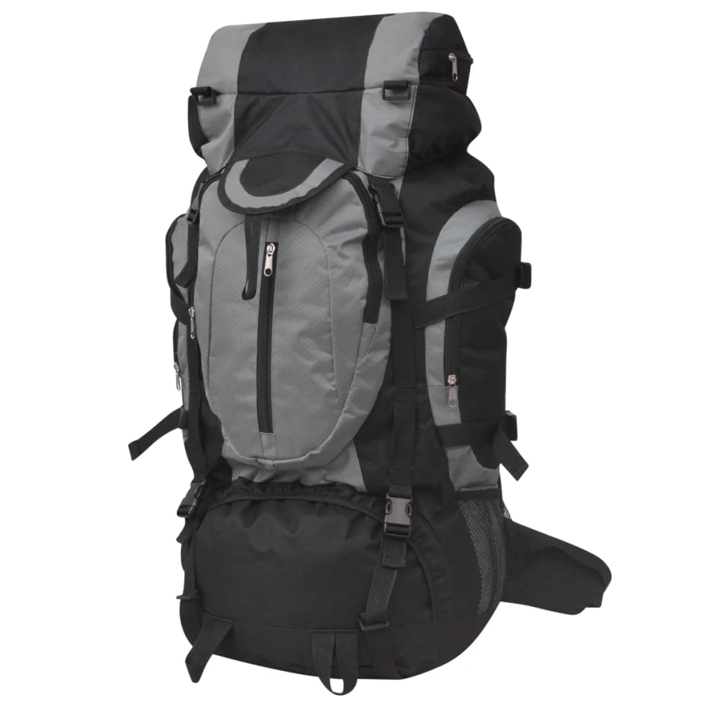 hiking bag XXL 75 l black and grey