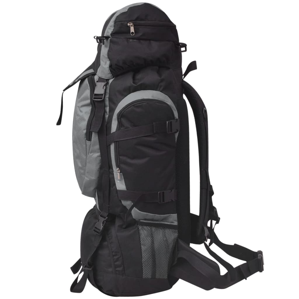 hiking bag XXL 75 l black and grey