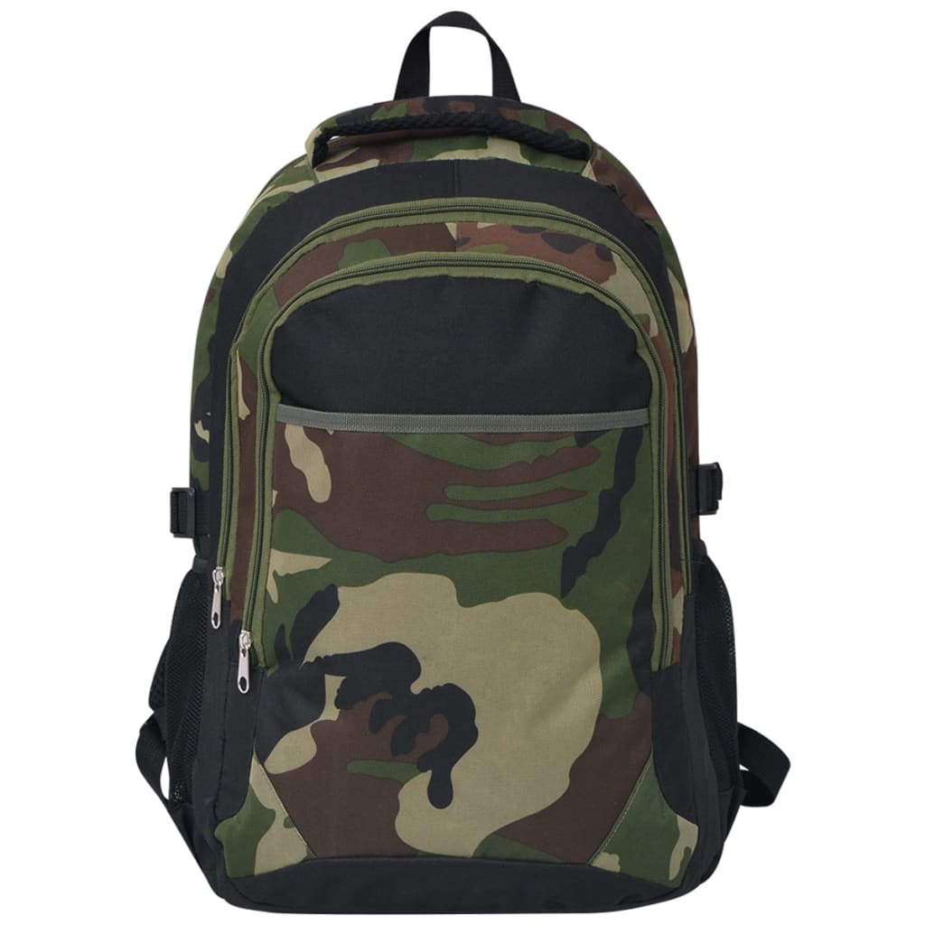 backpack 40 l, black and camouflage