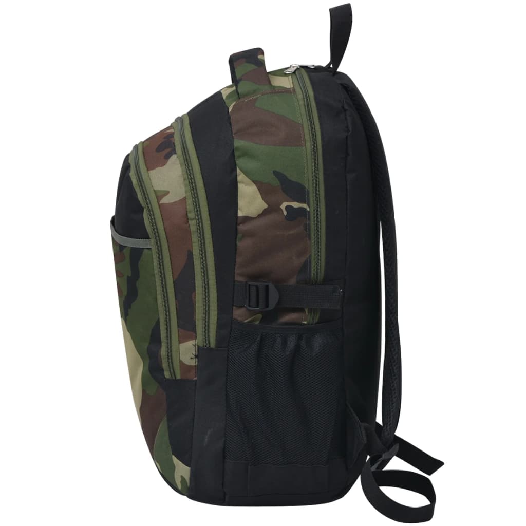 backpack 40 l, black and camouflage