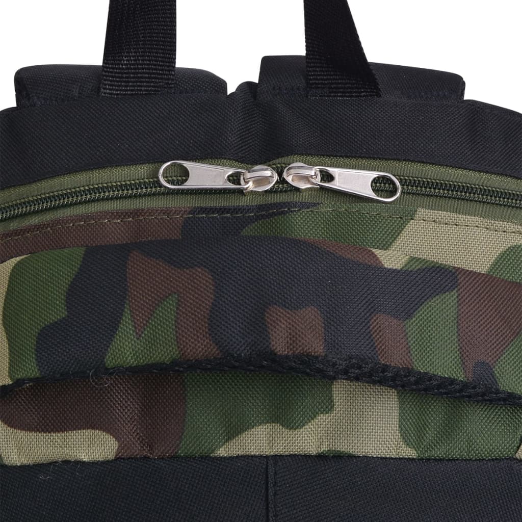 backpack 40 l, black and camouflage