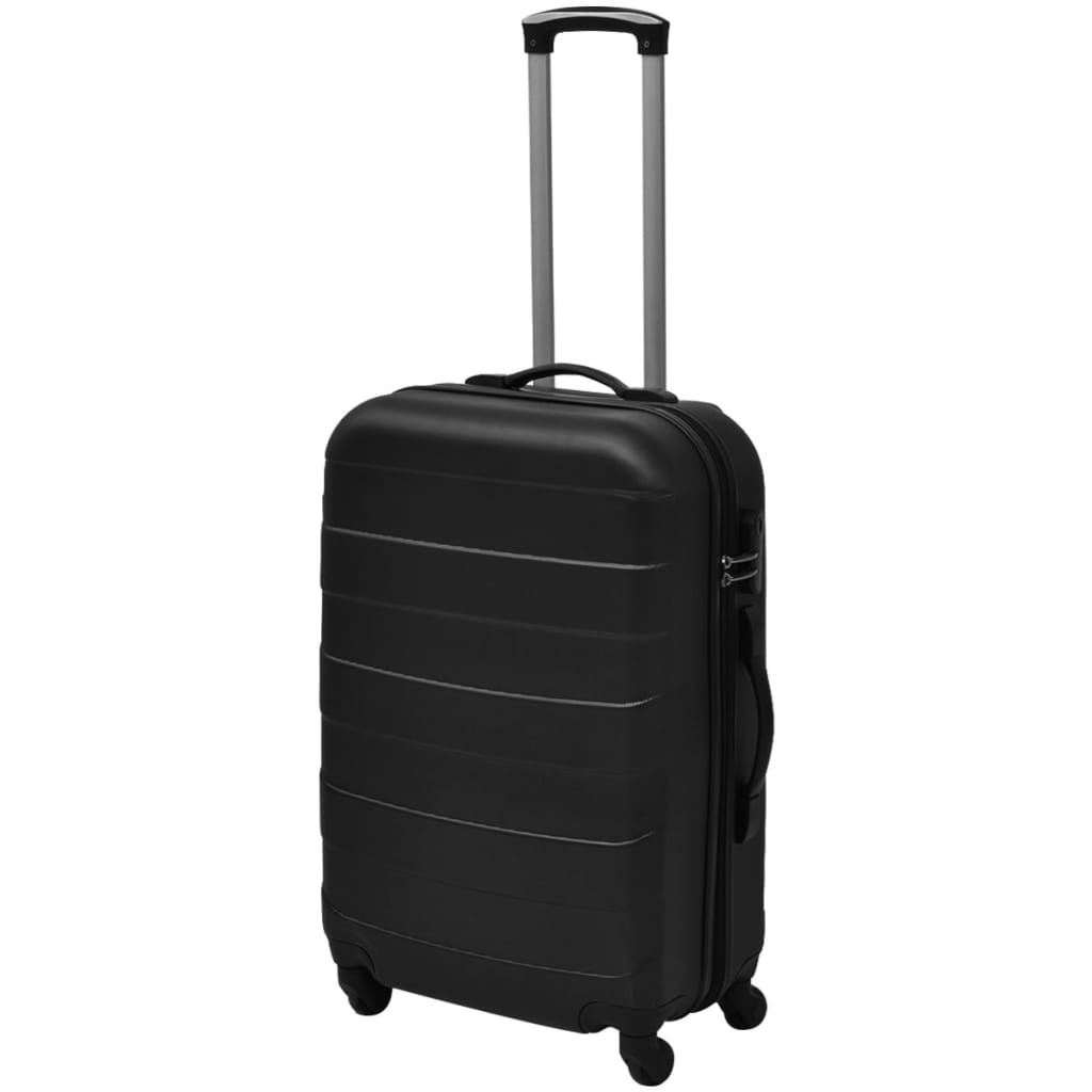 three-piece hardshell suitcase set black 45.5/55/66 cm