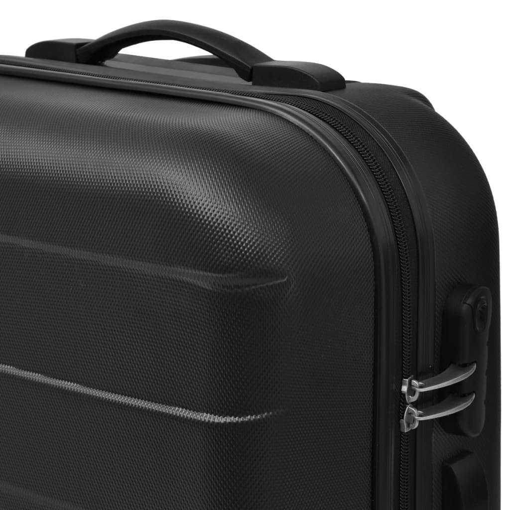 three-piece hardshell suitcase set black 45.5/55/66 cm