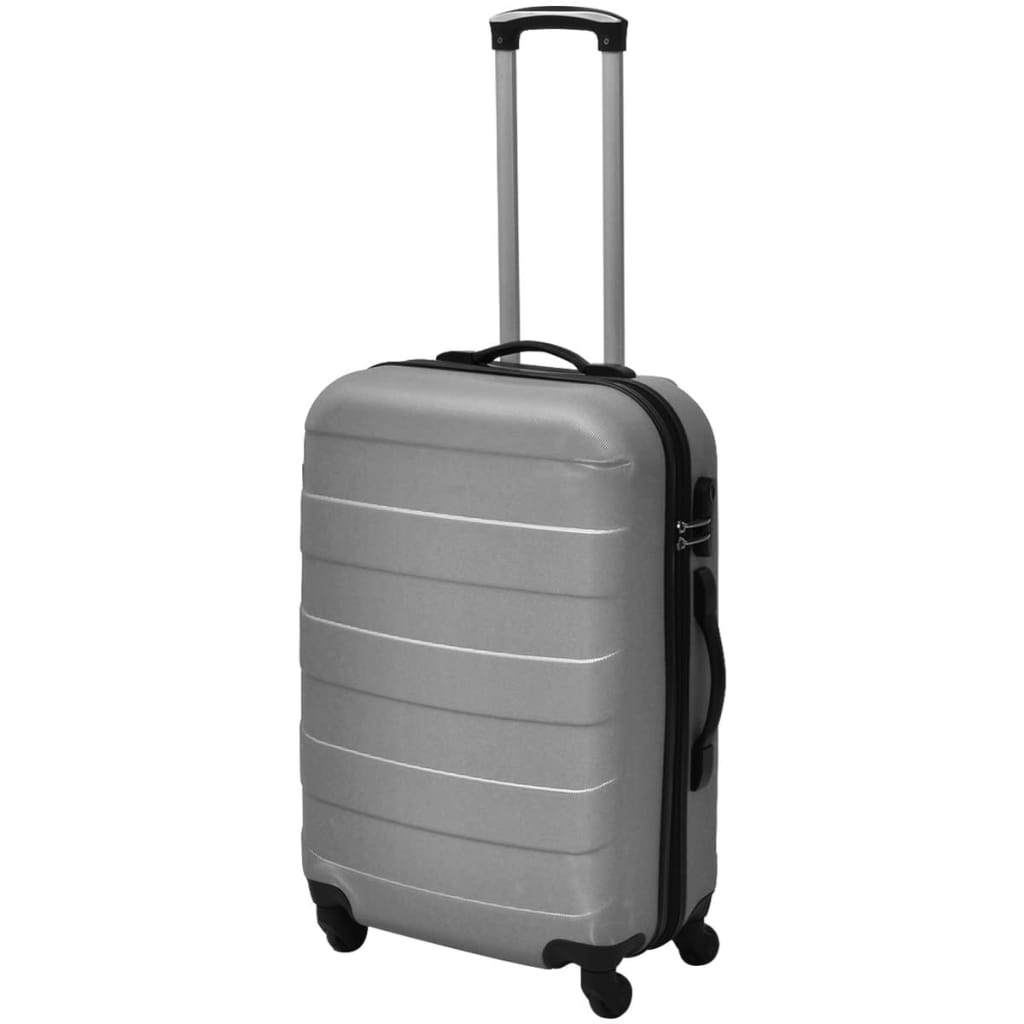 three-piece hardshell suitcase set gray 45.5/55/66 cm