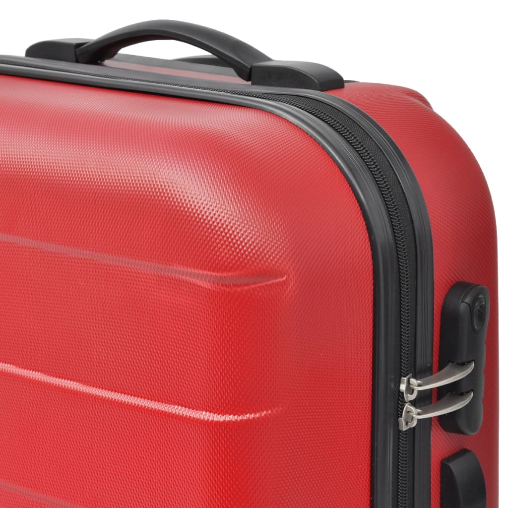 three-piece hardshell suitcase set red 45.5/55/66 cm