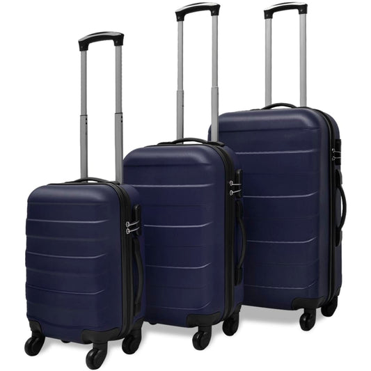 three-piece hardshell suitcase set blue 45.5/55/66 cm