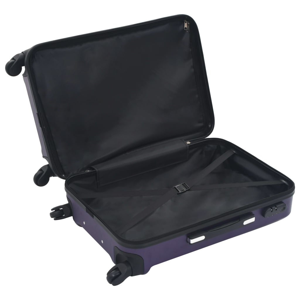 hard case, 3 pcs, purple, ABS