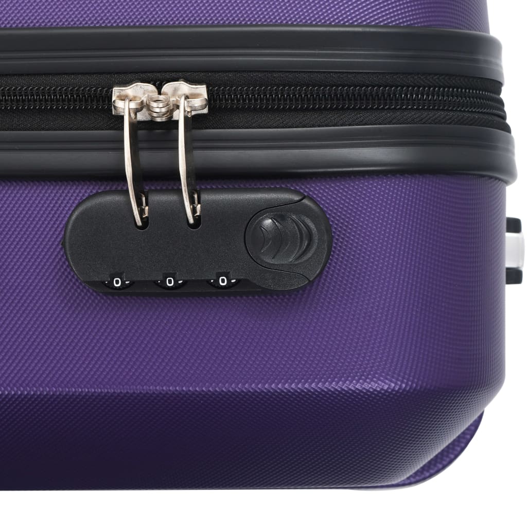 hard case, 3 pcs, purple, ABS