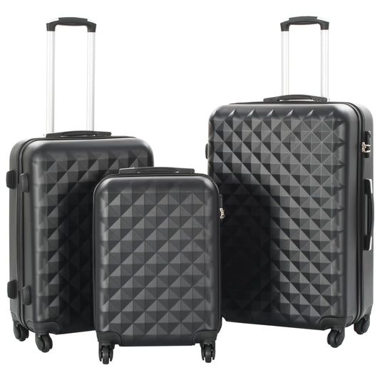 hard case 3 pcs black ABS