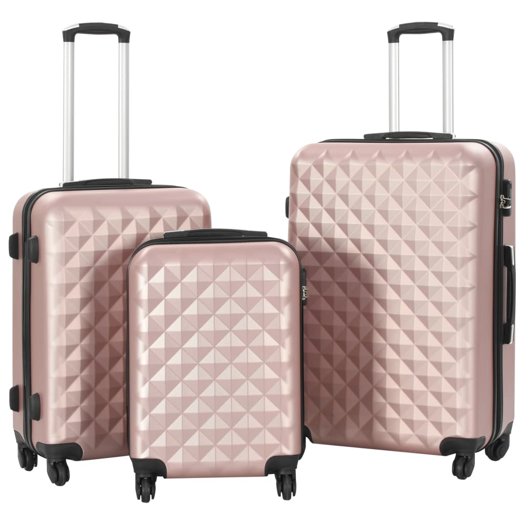 hard case 3 pcs rose gold ABS