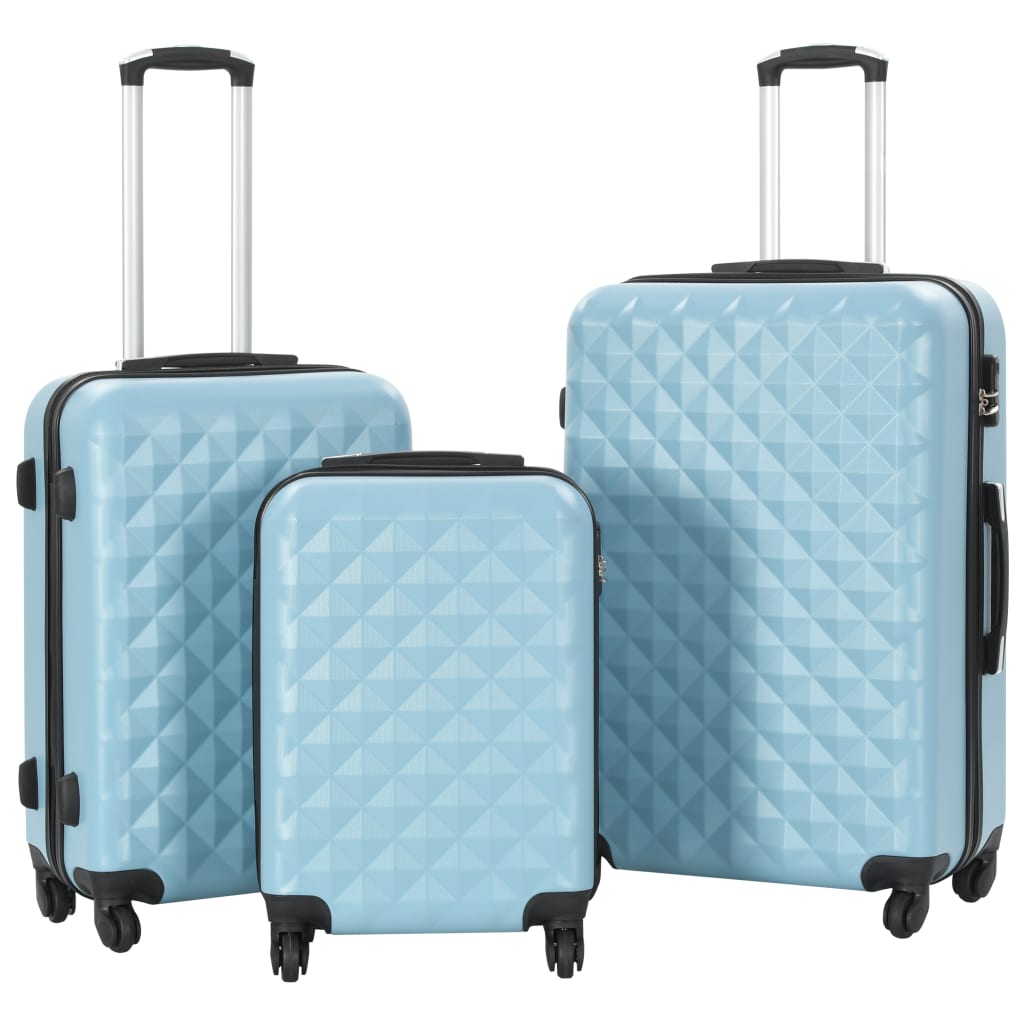 hard case 3 pcs blue ABS