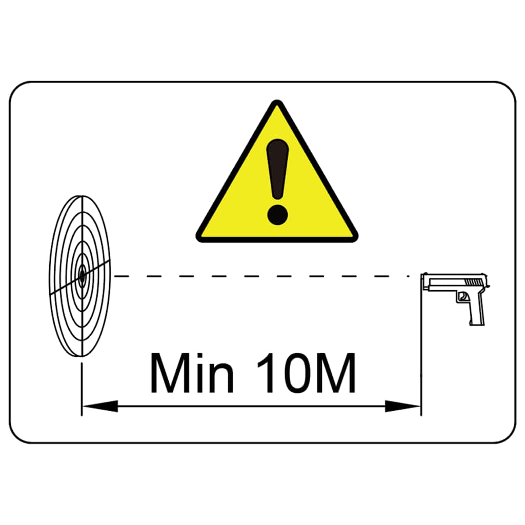 shooting target board with 2 targets, circle and duck design