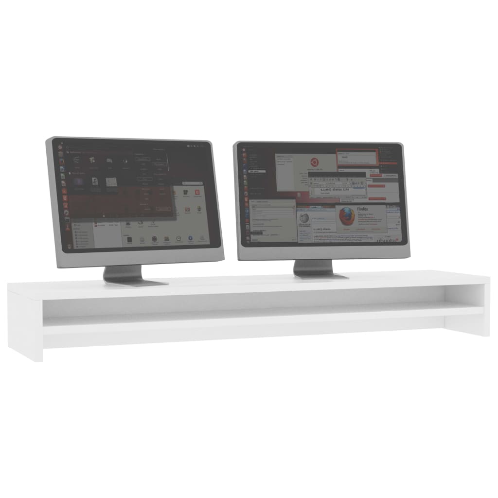 monitor stand, white, 100 x 24 x 13 cm, artificial wood