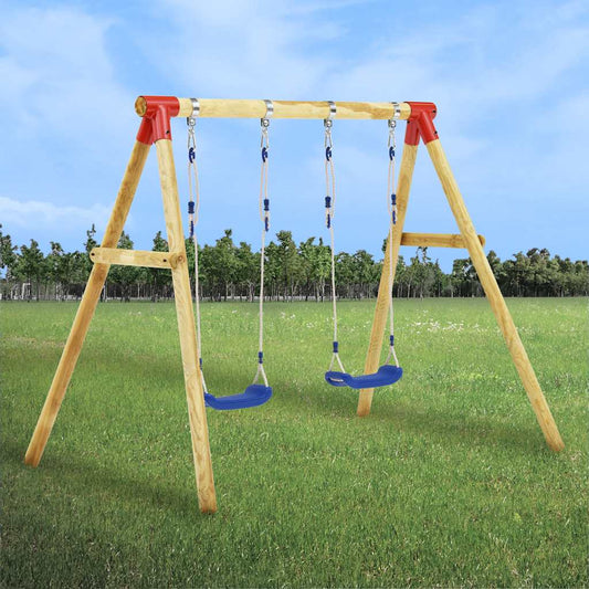 Swing set 230 x 130 x 166 cm made of pine wood