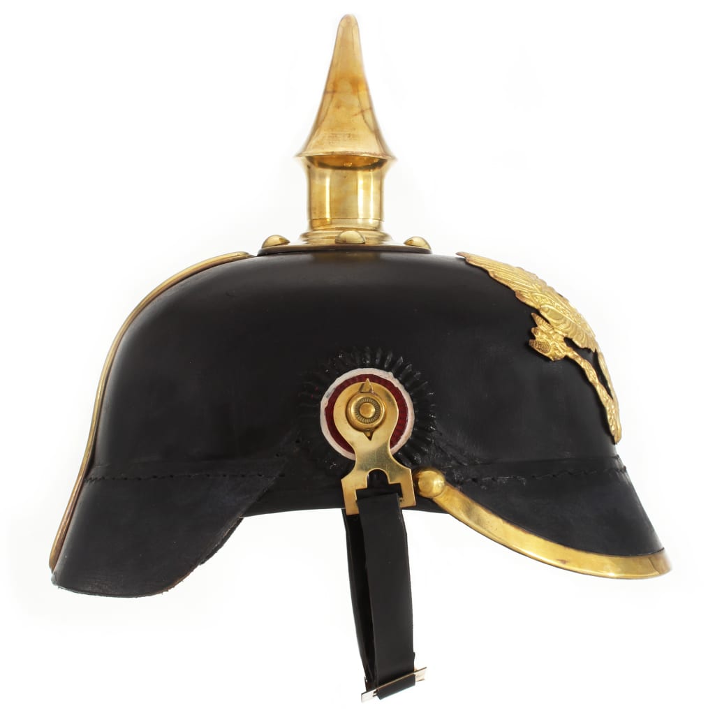 German Prussian helmet replica LARP, black, steel