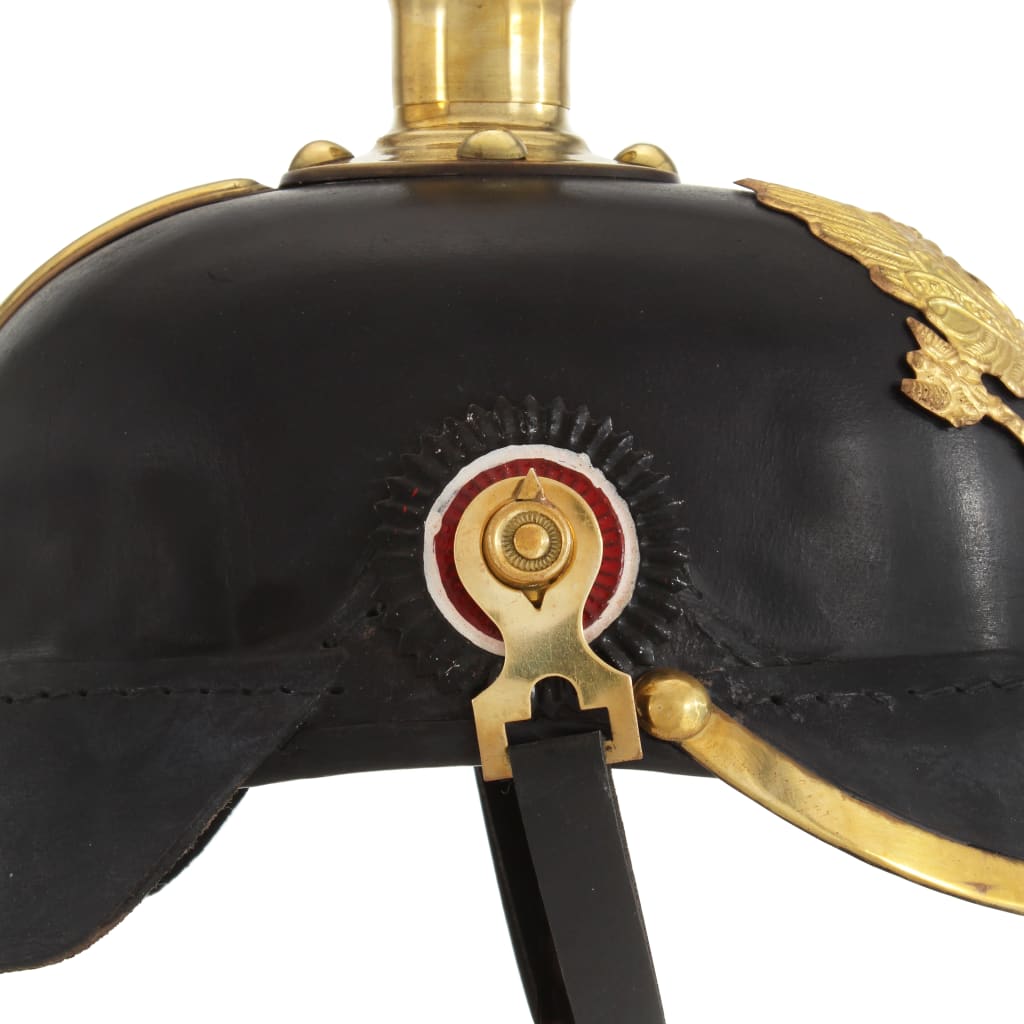 German Prussian helmet replica LARP, black, steel