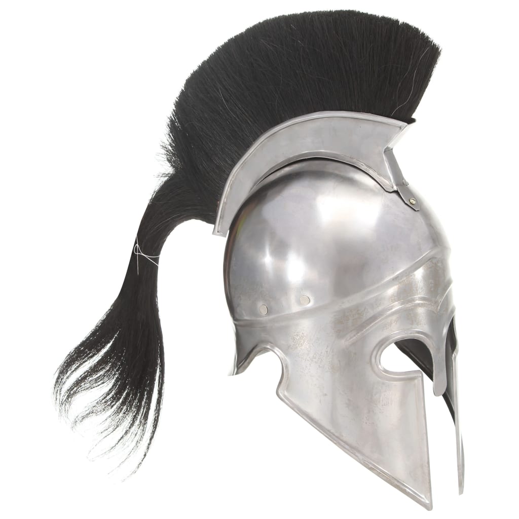 Greek helmet replica LARP, silver, steel