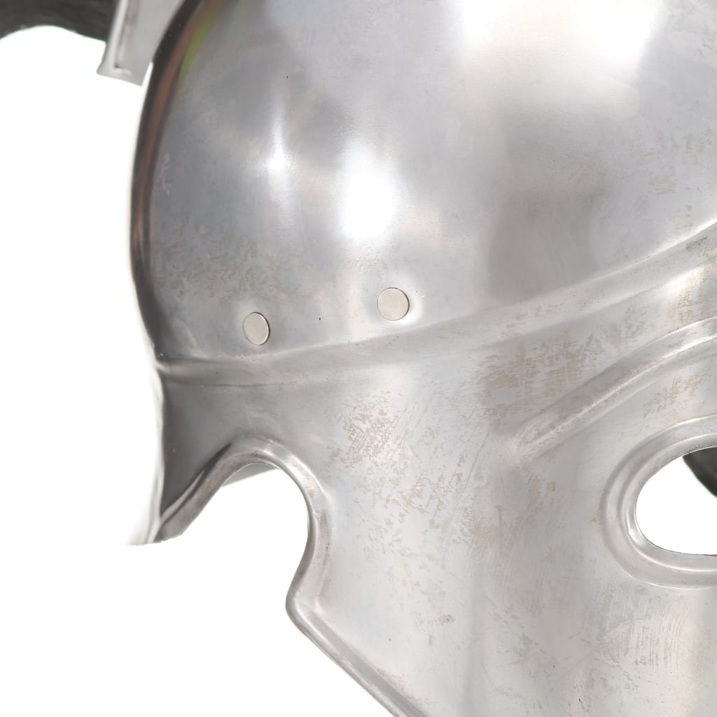 Greek helmet replica LARP, silver, steel