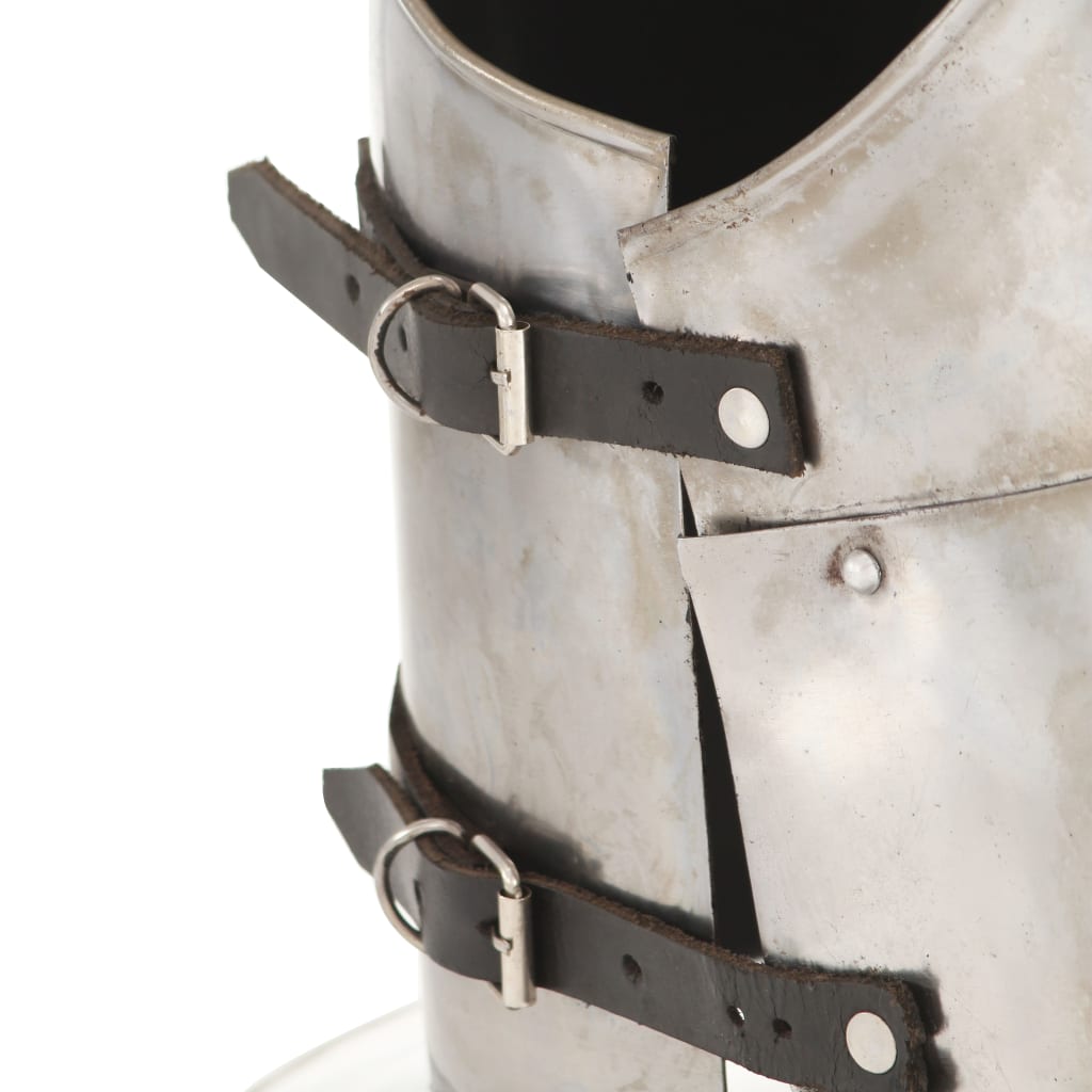 replica of medieval knight's armor, LARP, silver, steel