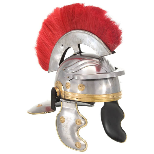 Roman soldier helmet replica LARP, silver, steel