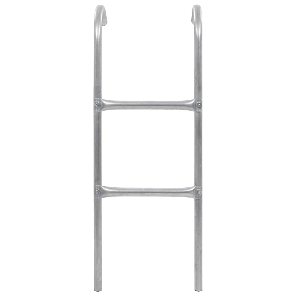 2-step trampoline ladder, steel, silver 102.6 cm